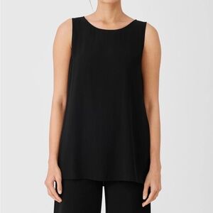 Eileen Fisher silk black tank